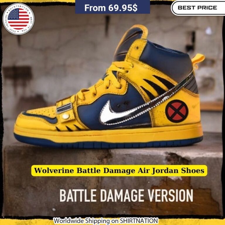 Wolverine Battle Damage Air Jordan Shoes Comic Cosplay accessories