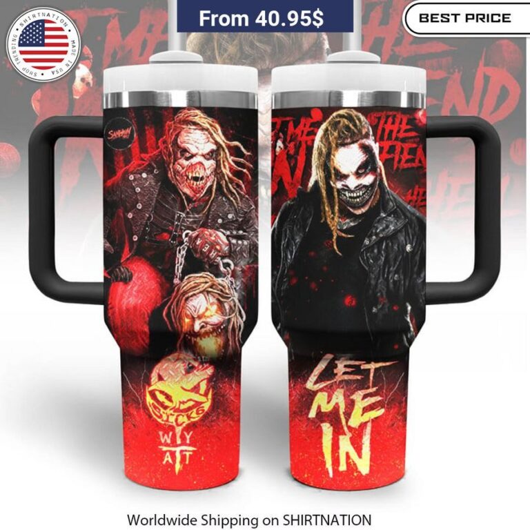 WWE Wyatt Sicks Let Me In Stanley Tumbler Horror-themed wrestling merchandise