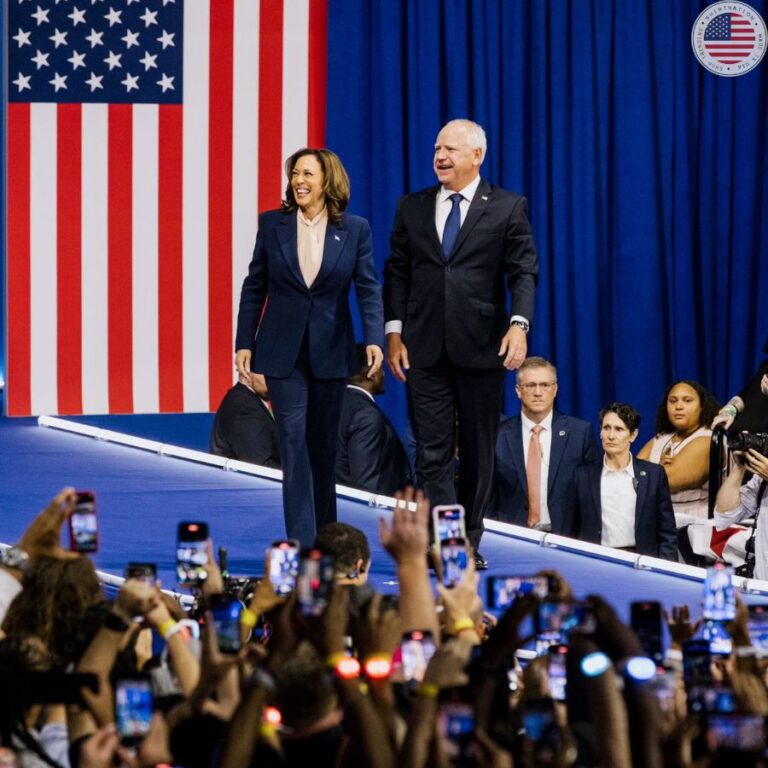 Harris introduces running mate Walz to roaring crowd at Temple