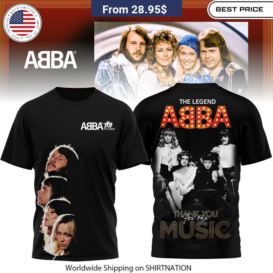 ABBA The Legend Thank You For The Music Shirt, Hoodie ABBA merchandise