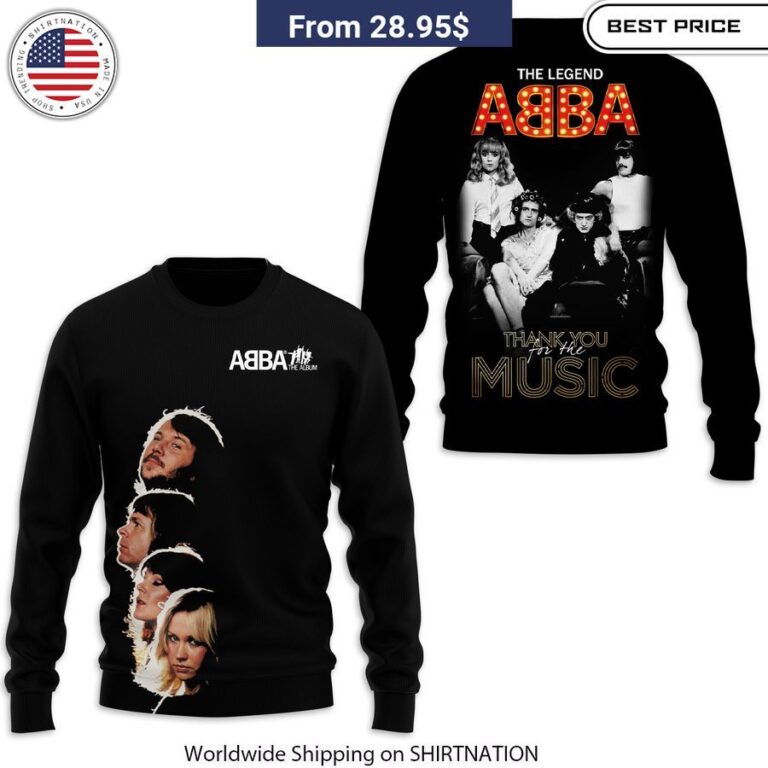 ABBA The Legend Thank You For The Music Shirt, Hoodie High-quality screen printing