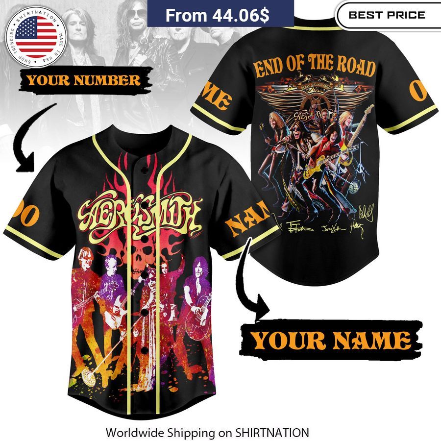 Aerosmith End Of The Road CUSTOM Baseball Jersey Best click of yours