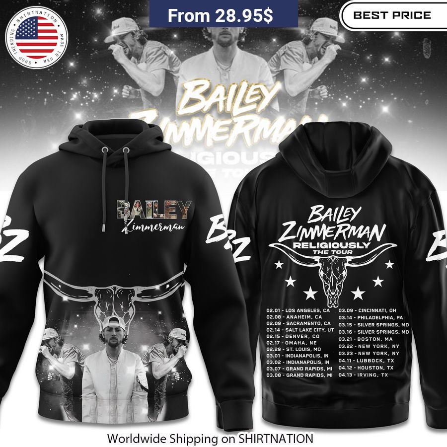 Bailey Zimmerman Religiously The Tour Shirt, Hoodie comfortable clothing