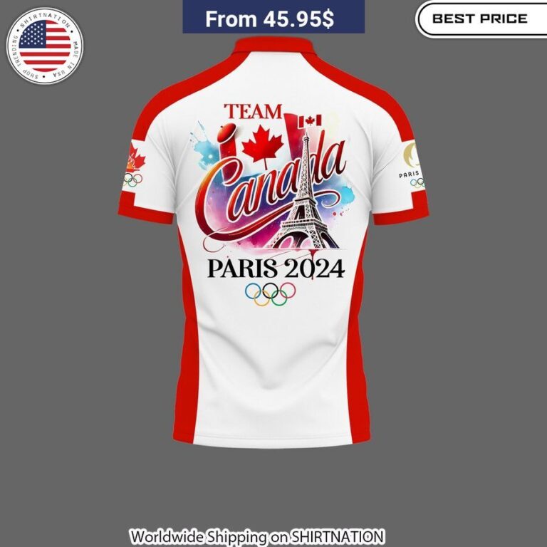 Canada Team Olympic Paris 2024 Polo Shirt  sports polo