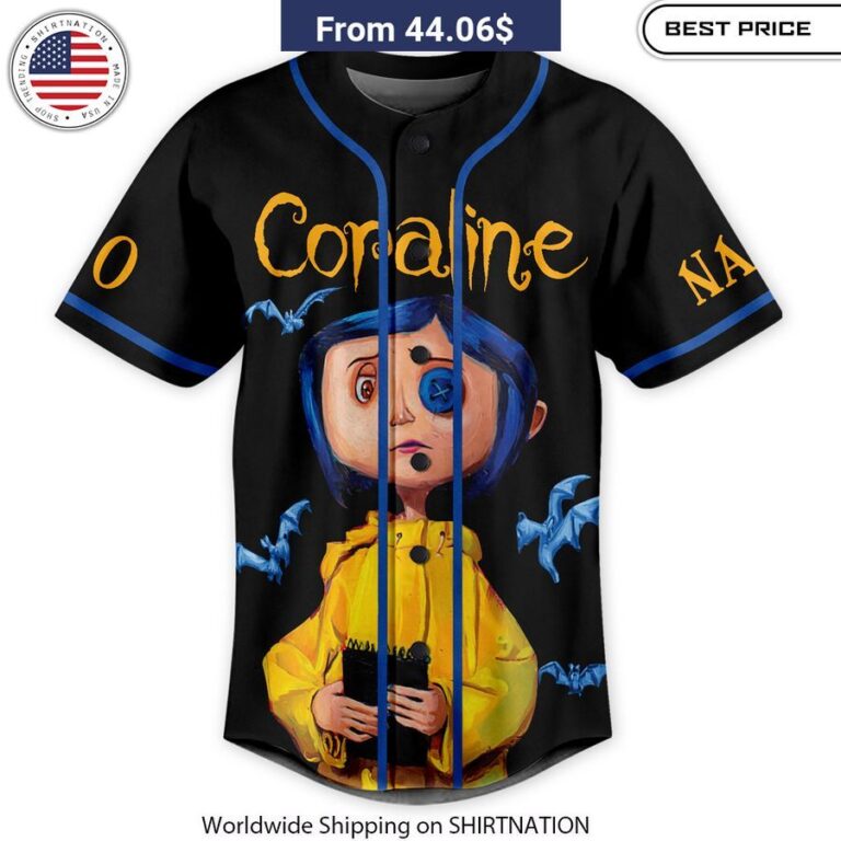 Coraline Be Careful What You Wish For CUSTOM Baseball Jersey custom graphic jersey