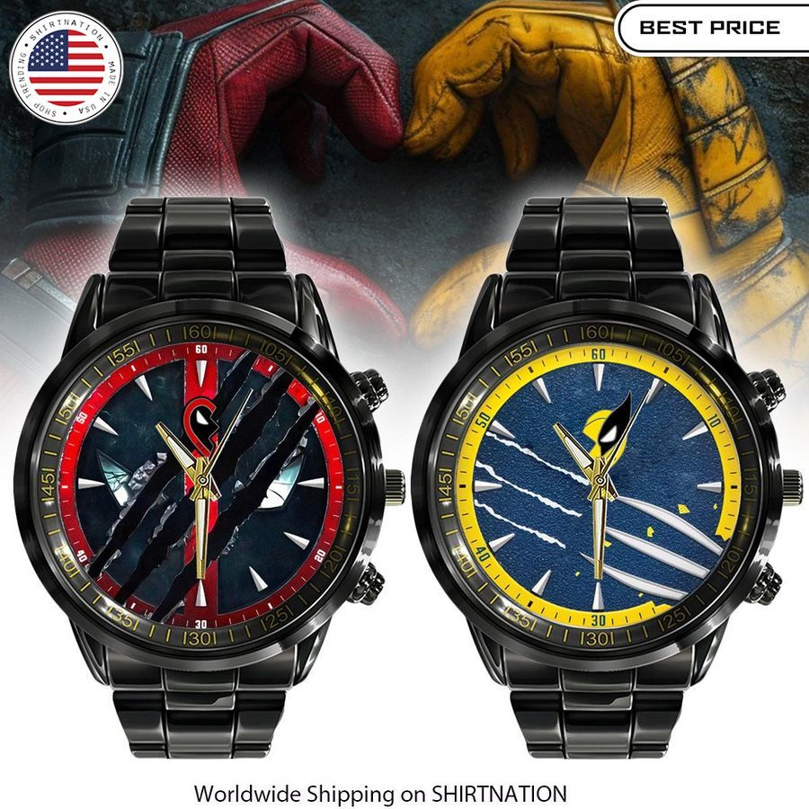 Deadpool Wolverine Stainless Steel Watch reliable timekeeping