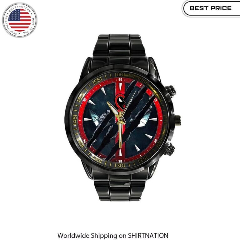 Deadpool Wolverine Stainless Steel Watch unique gift idea