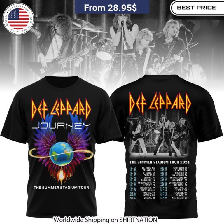 Def Leppard Journey The Summer Stadium Tour Shirt, Hoodie graphic tees