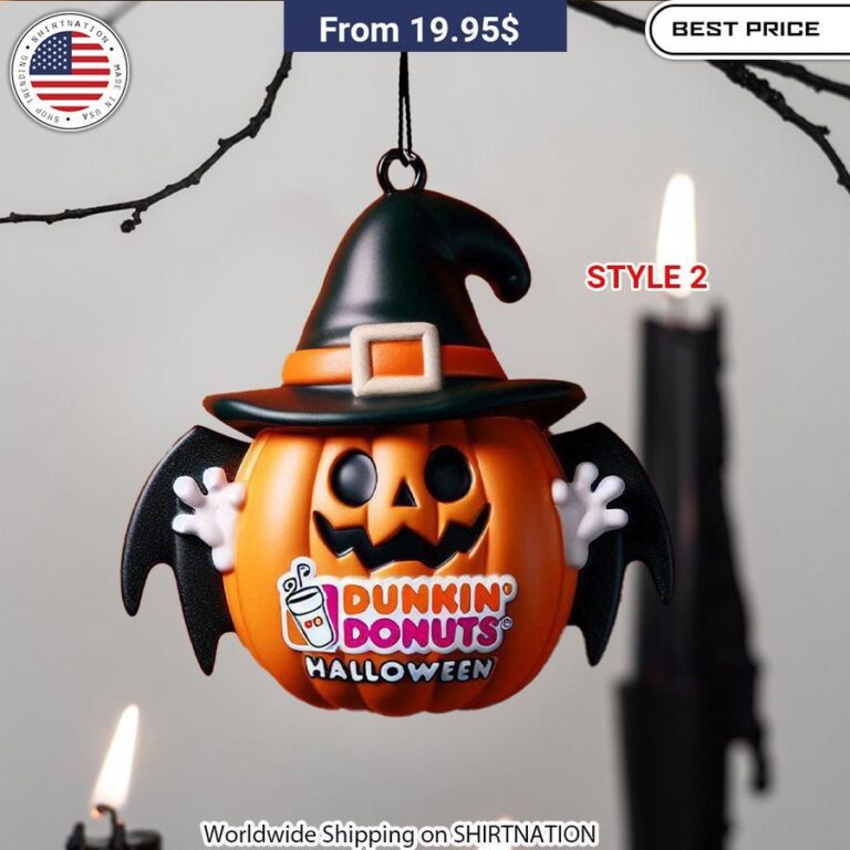 Dunkin Donuts Pumpkin Halloween Ornament Colorful Halloween decorations