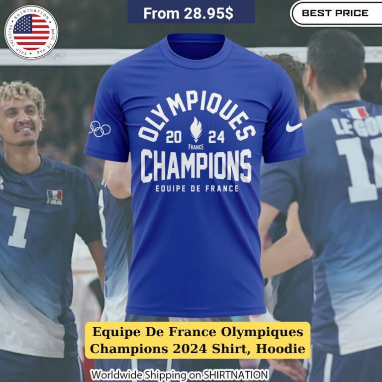 Equipe De France Olympiques Champions 2024 Shirt, Hoodie Fan Merchandise