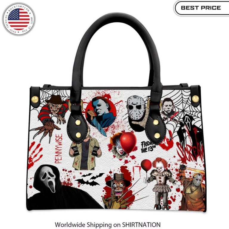 Halloween Horror Movie Characters Leather Handbag Premium leather