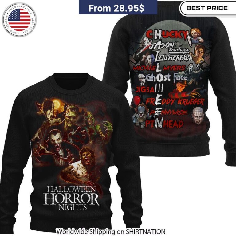 Halloween Horror Nights Horror Movie Characters Shirt, Hoodie spooky merchandis