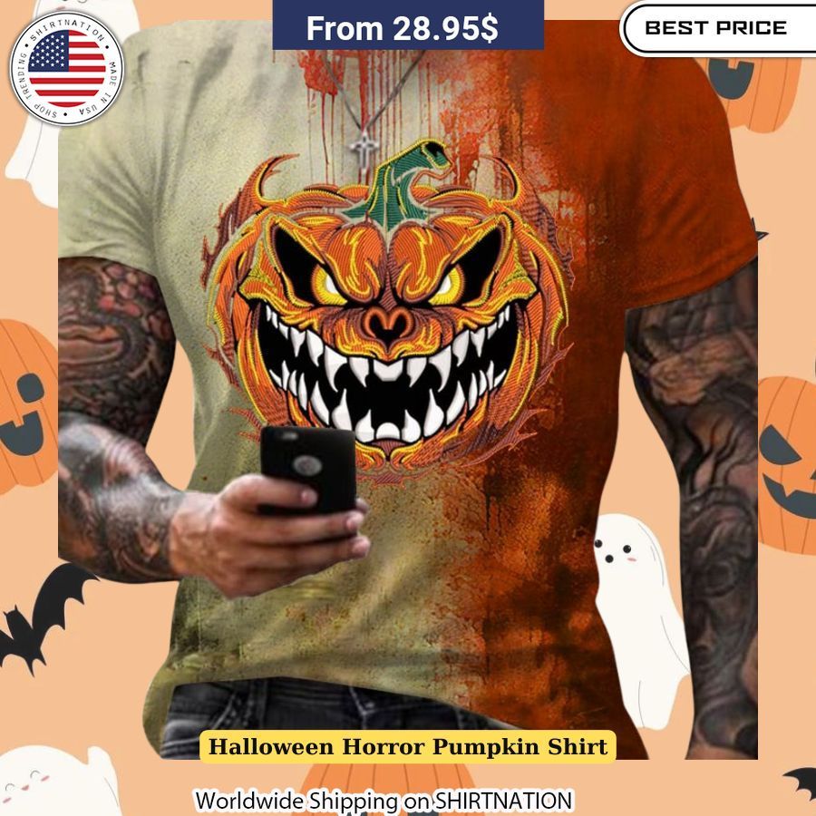 Halloween Horror Pumpkin Shirt Halloween pumpkin apparel