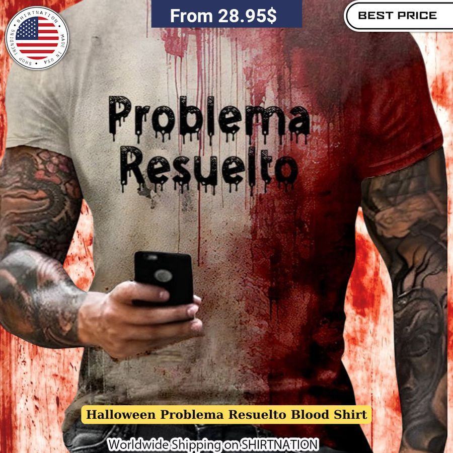 Halloween Problema Resuelto Blood Shirt Spooky graphic tee