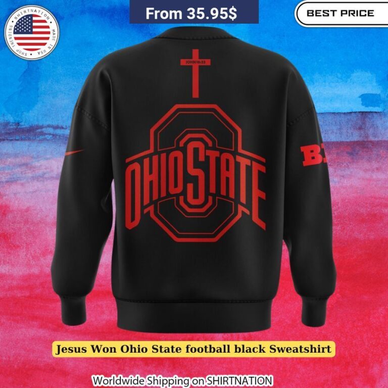 Jesus Won Ohio State Football Black Sweatshirt Comfortable unisex fit