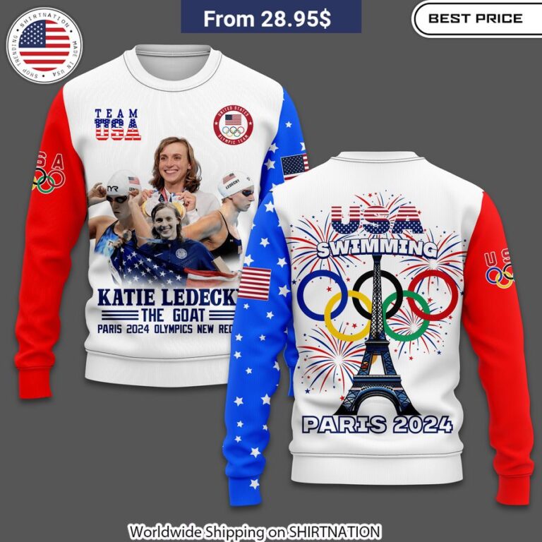 Katie Ledecky The GOAT USA Swimming Olympic 2024 Shirt, Hoodie Athletic apparel