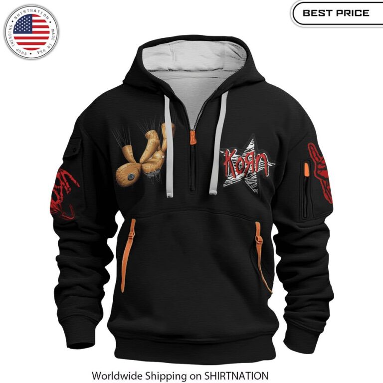 Korn Band Are You Ready Half Zip Hoodie band merchandise