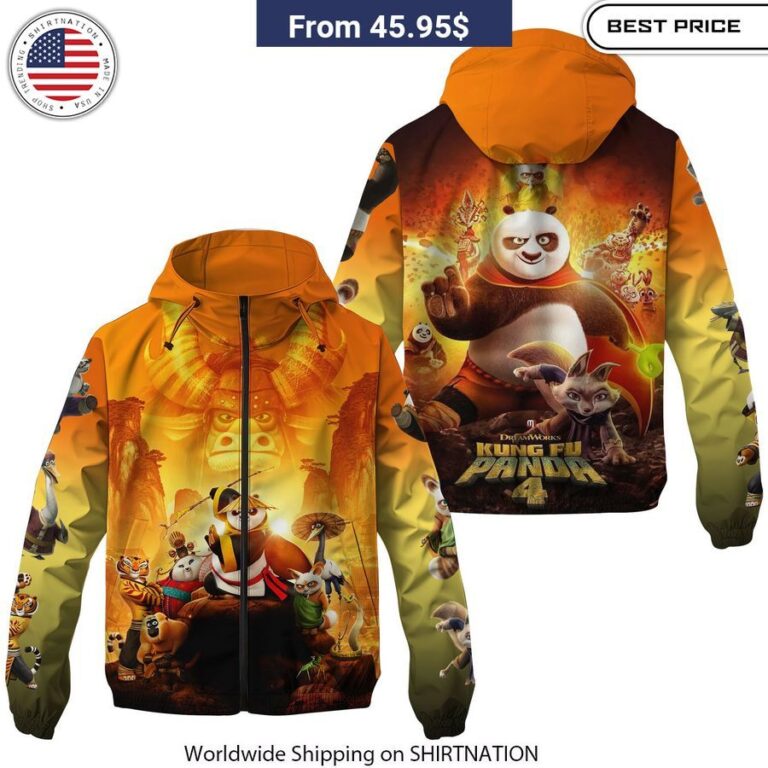 Kung Fu Panda 4 Waterproof Windbreaker Jacket comfortable