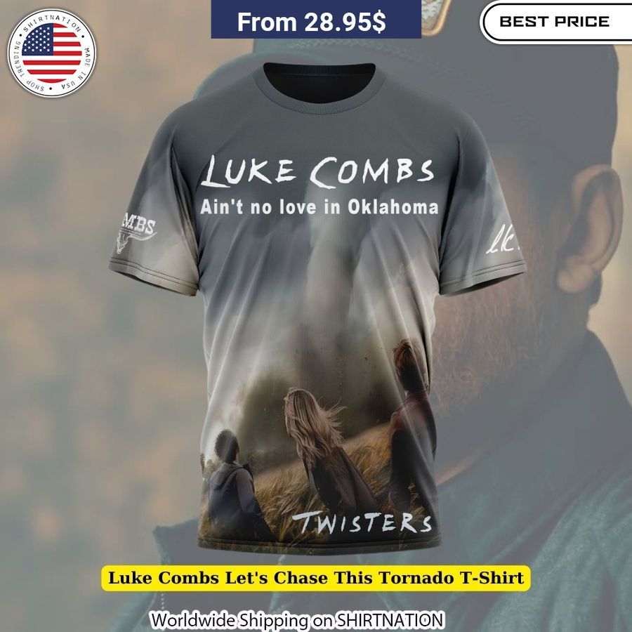 Luke Combs Let's Chase This Tornado T-Shirt Eye-catching tornado graphic