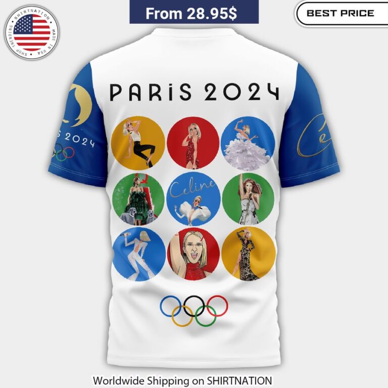 NEW Paris Olympics 2024 Céline Dion T-Shirt Sports and music collaboration