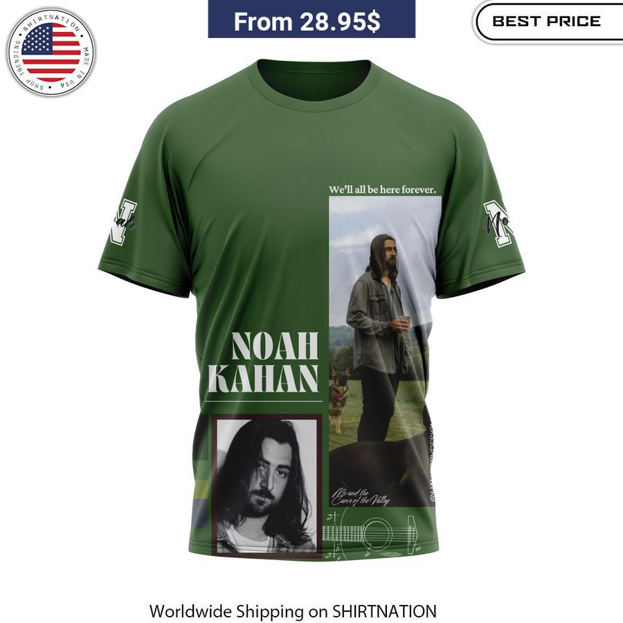 Noah Kahan World Tour 2024 T-Shirt unisex sizing