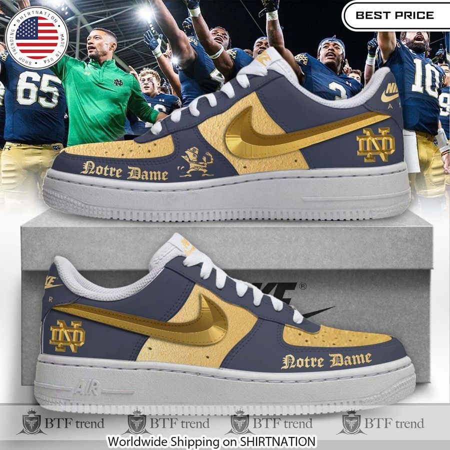 Notre Dame Fighting Irish 2024 Shamrock Series Nike Air Force shoes Comfortable sneaker