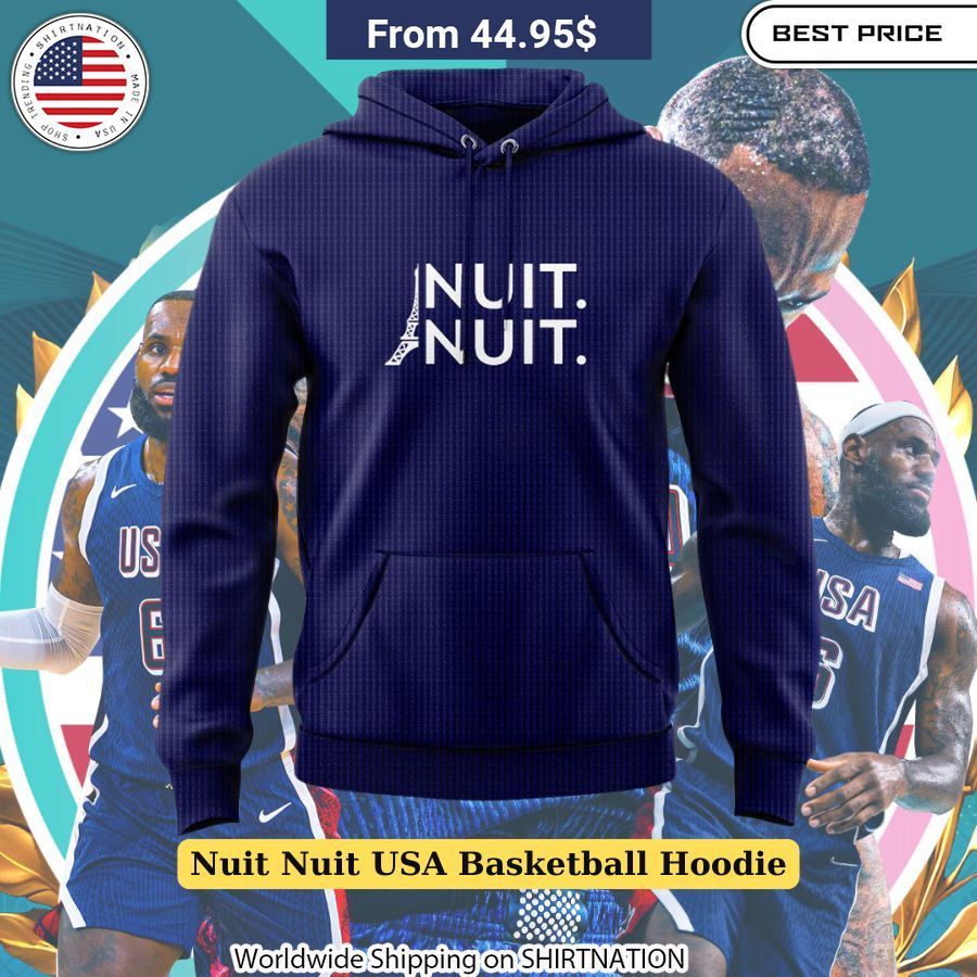 Nuit Nuit USA Basketball Hoodie Stylish USA Basketball