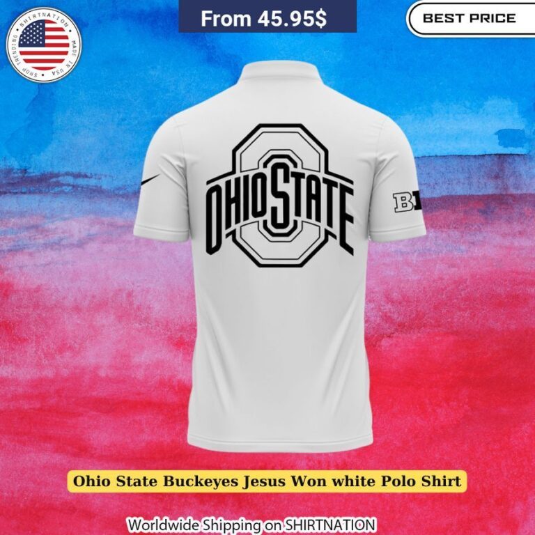 Ohio State Buckeyes Jesus Won White Polo Shirt Faith-inspired fan apparel