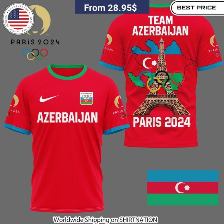 Olympic 2024 Team Azerbaijan Shirt Comfortable sports top