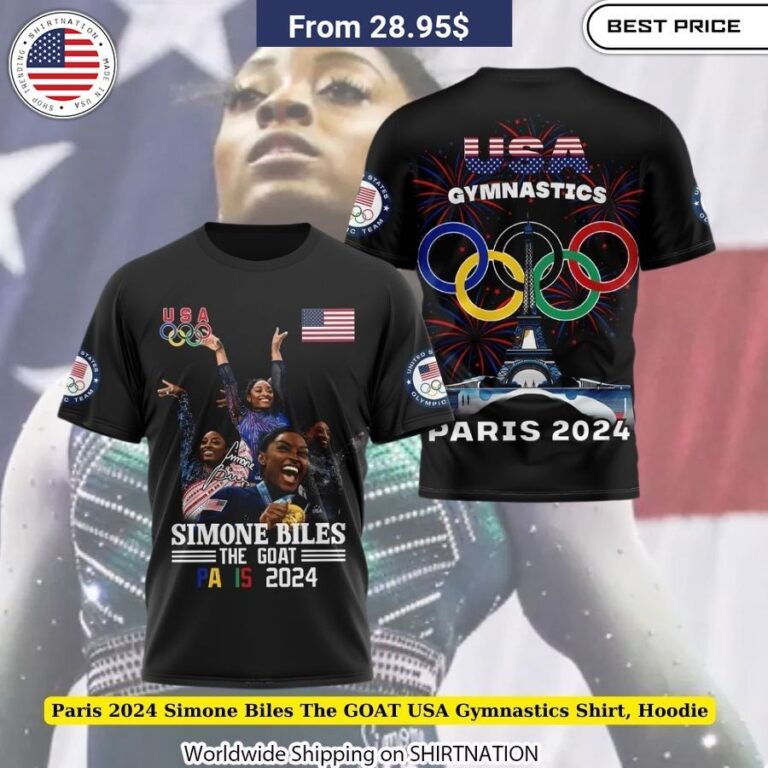 Paris 2024 Simone Biles The GOAT USA Gymnastics Shirt, Hoodie casual wear