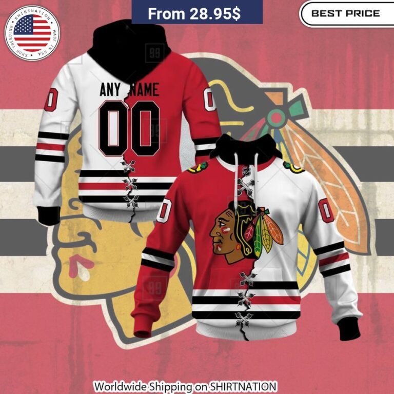 Personalized NHL Chicago Blackhawks Mix Jersey Hoodie, Shirt Chicago hockey fan attire