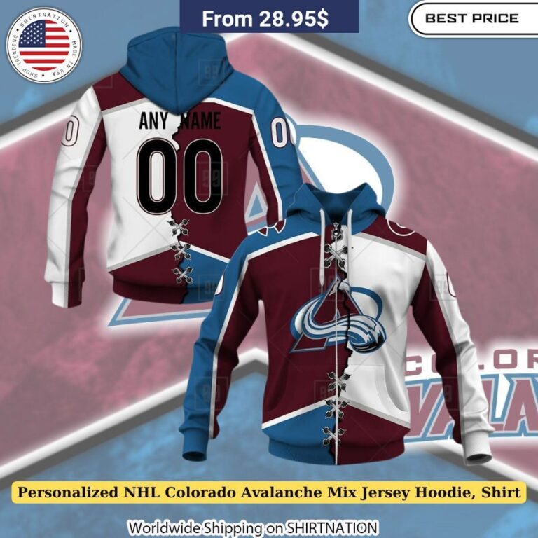 Personalized NHL Colorado Avalanche Mix Jersey Hoodie, Shirt Express your Avalanche team spirit