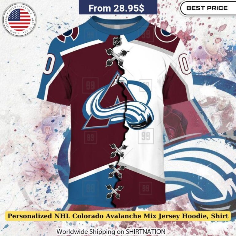 Personalized NHL Colorado Avalanche Mix Jersey Hoodie, Shirt Comfortable Avalanche fan clothing