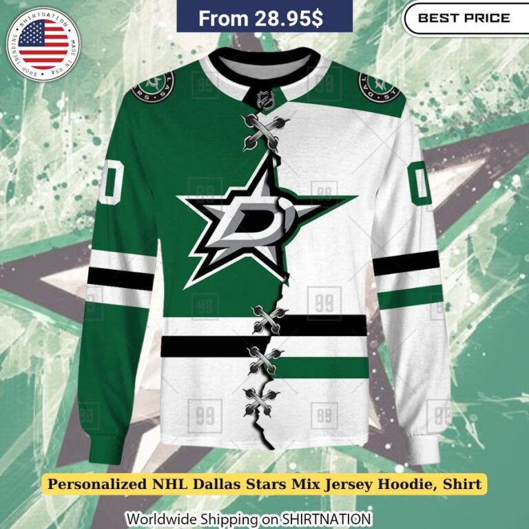 Personalized NHL Dallas Stars Mix Jersey Hoodie, Shirt Durable Dallas Stars merchandise