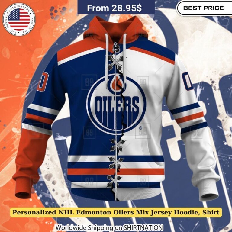 Personalized NHL Edmonton Oilers Mix Jersey Hoodie, Shirt Durable Oilers mix jersey