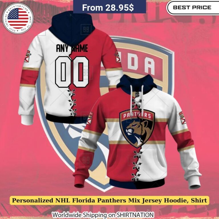 Personalized NHL Florida Panthers Mix Jersey Hoodie, Shirt Personalized hockey hoodie