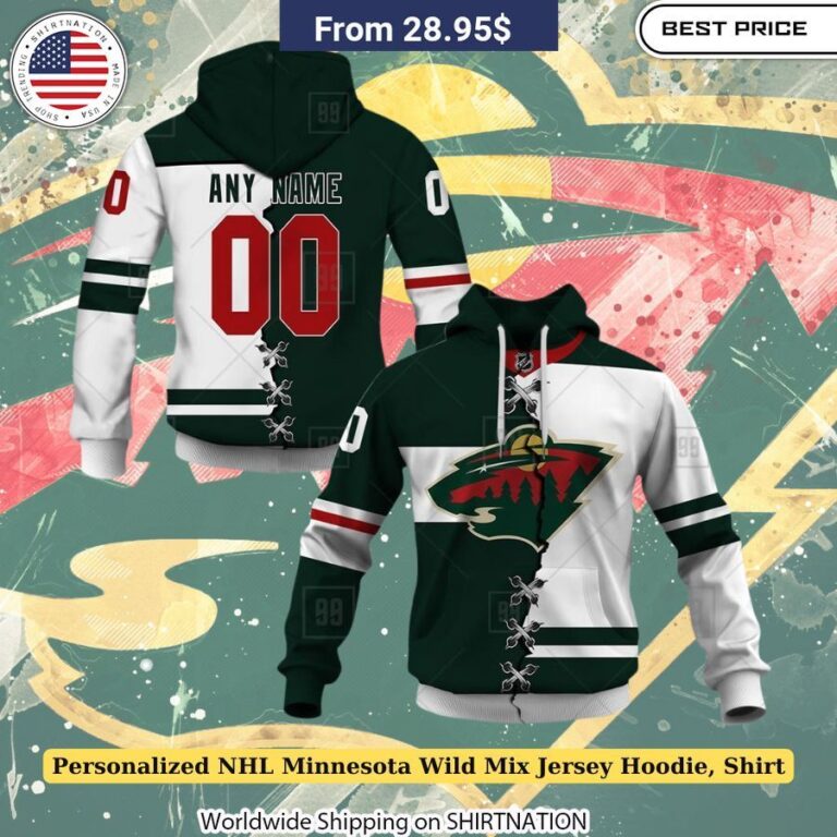 Personalized NHL Minnesota Wild Mix Jersey Hoodie, Shirt Comfortable hoodie