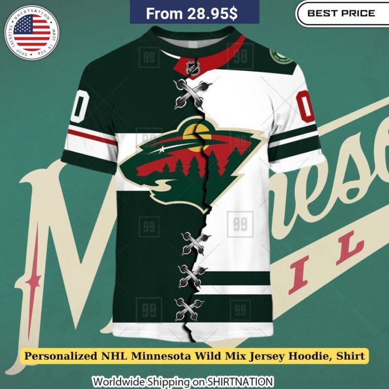 Personalized NHL Minnesota Wild Mix Jersey Hoodie, Shirt Unique jersey design