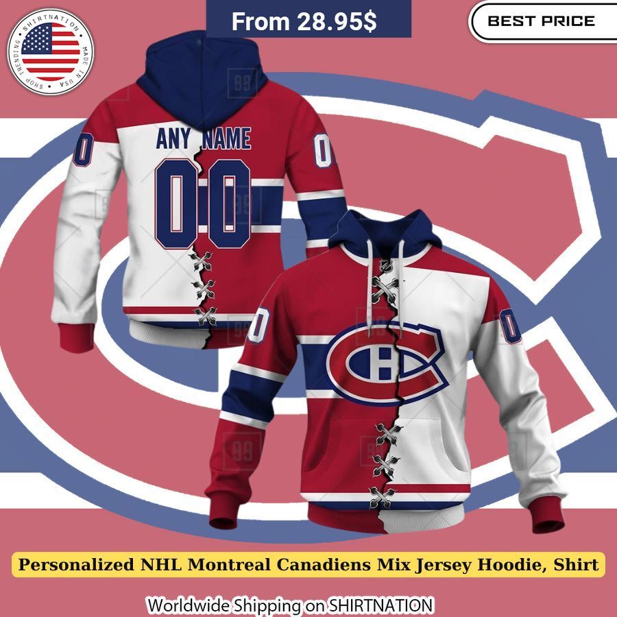 Personalized NHL Montreal Canadiens Mix Jersey Hoodie, Shirt Personalized fan gear