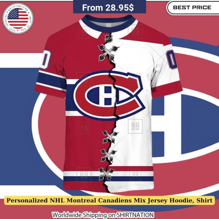 Personalized NHL Montreal Canadiens Mix Jersey Hoodie, Shirt NHL merchandise