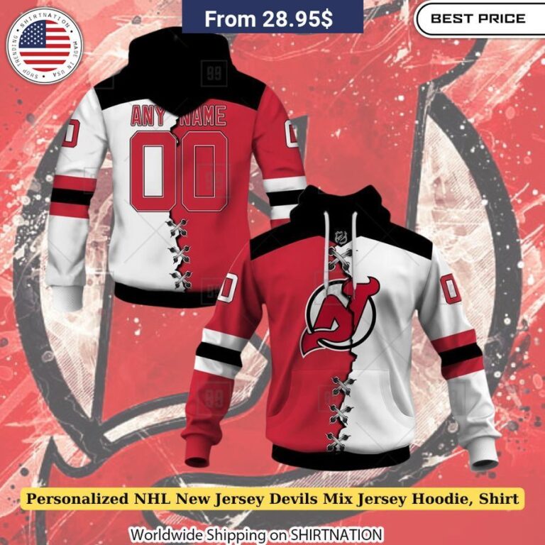 Personalized NHL New Jersey Devils Mix Jersey Hoodie, Shirt Distinctive jersey design