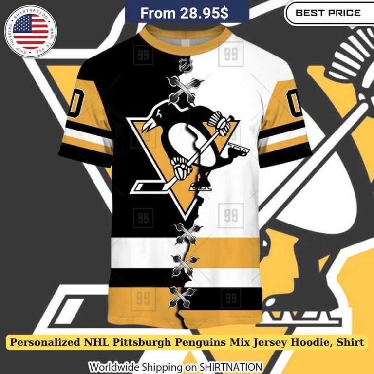 Personalized NHL Pittsburgh Penguins Mix Jersey Hoodie, Shirt Penguins team spirit