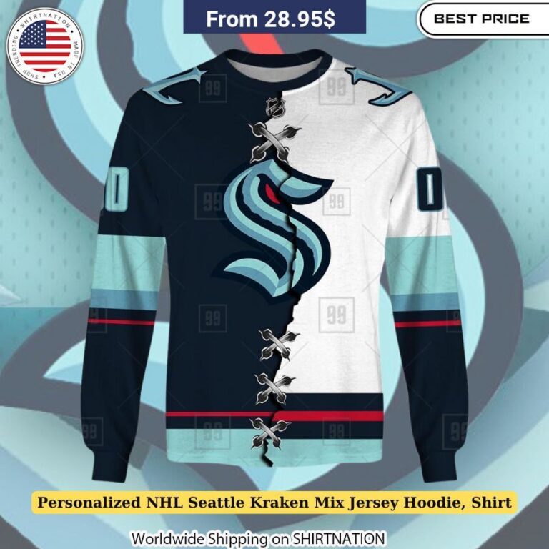 Personalized NHL Seattle Kraken Mix Jersey Hoodie, Shirt Expansion team