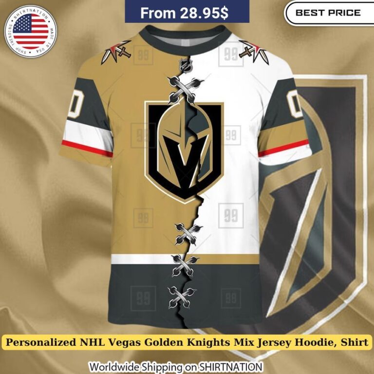 Personalized NHL Vegas Golden Knights Mix Jersey Hoodie, Shirt Durable Knights shirt