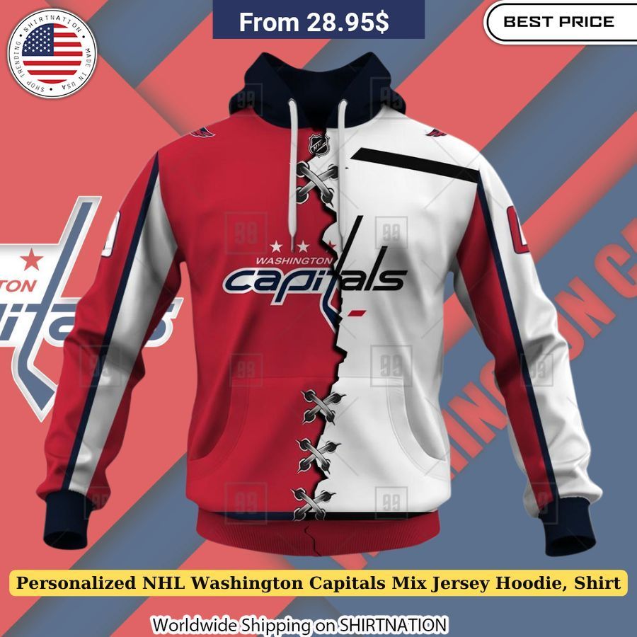 Personalized NHL Washington Capitals Mix Jersey Hoodie, Shirt You look lazy