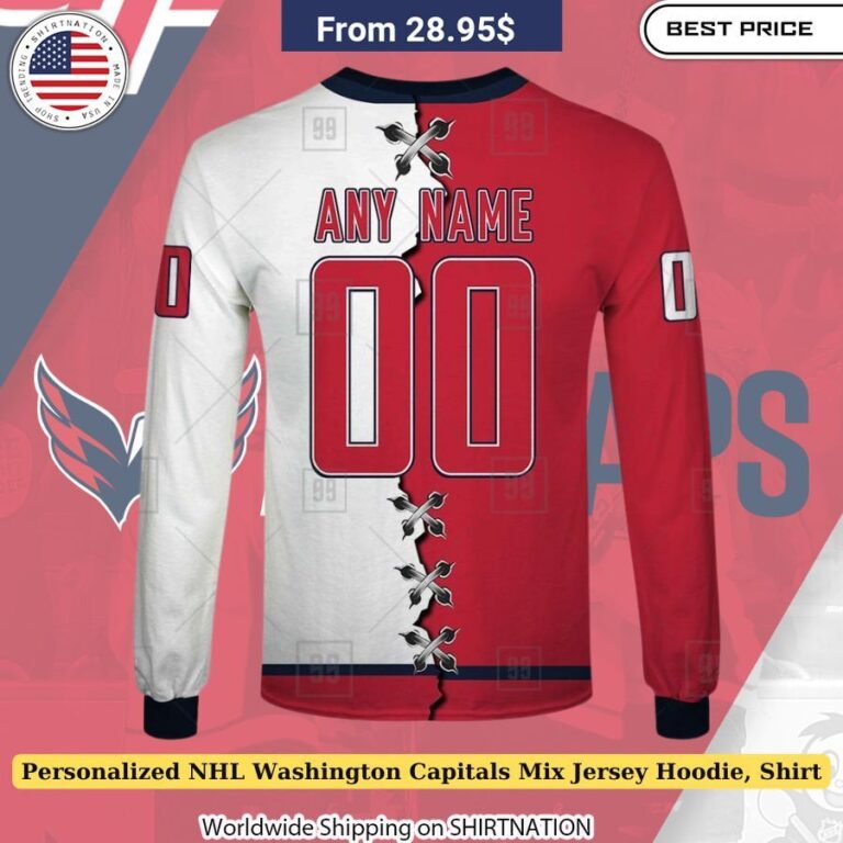 Personalized NHL Washington Capitals Mix Jersey Hoodie, Shirt Comfortable hockey jersey material