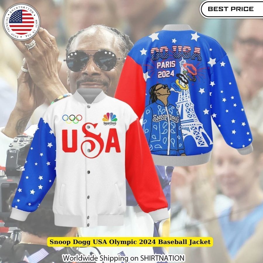 Snoop Dogg USA Olympic 2024 Baseball Jacket Olympic apparel