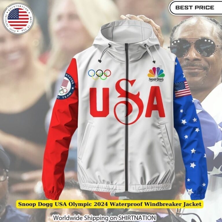 Snoop Dogg USA Olympic 2024 Waterproof Windbreaker Jacket outdoor jacket