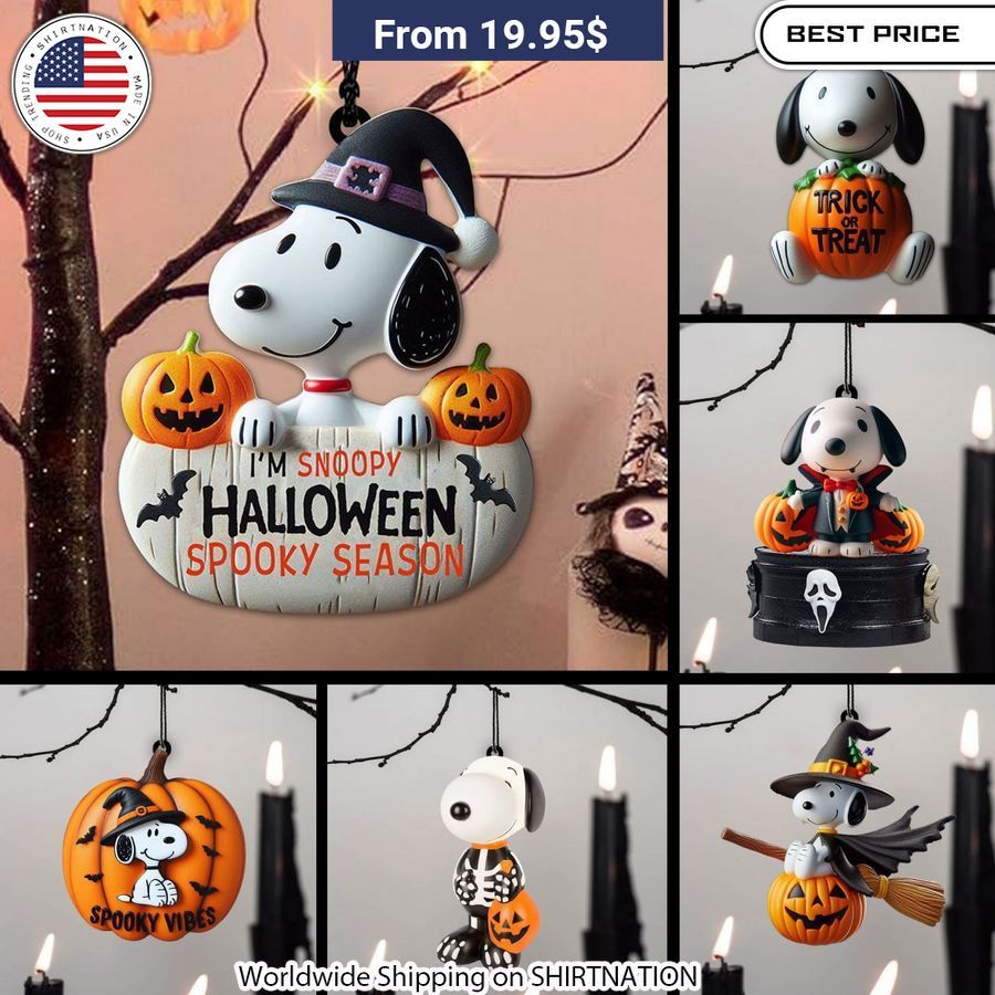 Snoopy Halloween Spooky Season Ornament Peanuts characters