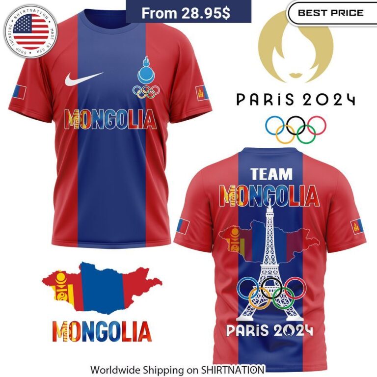 Team Mongolia 2024 Olympic Shirt Patriotic merchandise